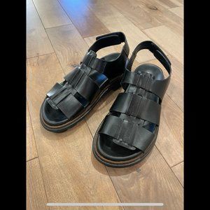 Maguire Armona Black Leather Sandals